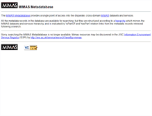 Tablet Screenshot of metadata.mimas.ac.uk