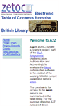 Mobile Screenshot of a2z.mimas.ac.uk